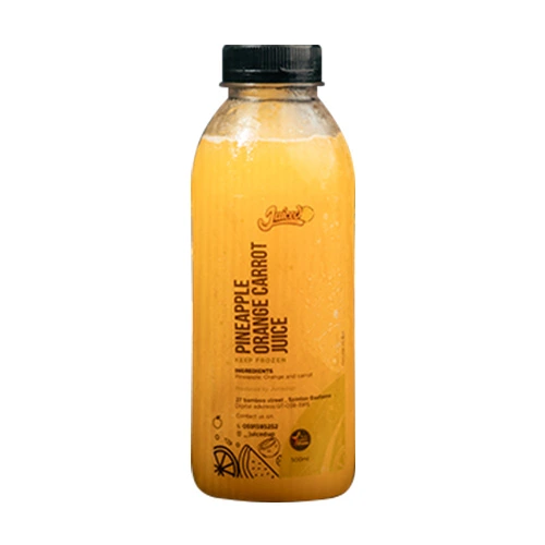 JuicedUp Fresh Juice 500ml PET (Pack of 6)- Pineapple Orange Carrot